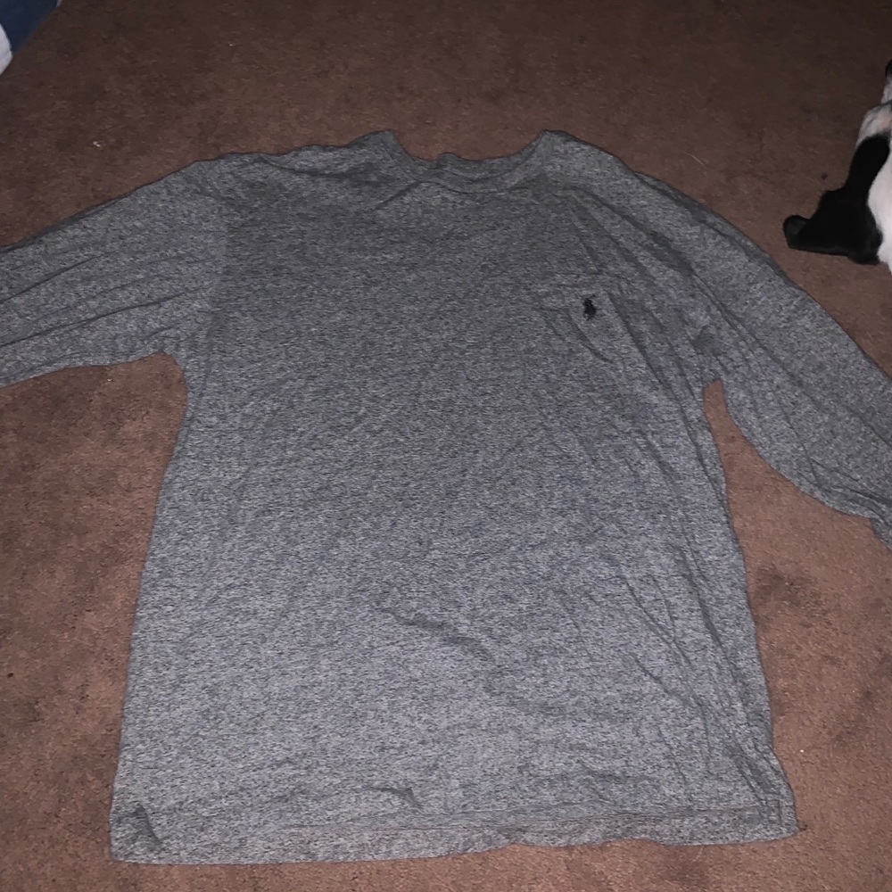 Gray long sleeve Polo shirt